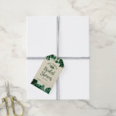 Tropisch thema foliage Chic Display Vrijgezellenfe Cadeaulabel (Met Touw)