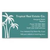 Tropisch thema onroerend goed magnetisch visitekaartje (Voorkant)