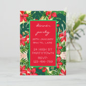 Tropisch thema patroon ontwerp party thema kaart (Staand voorkant)