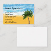 Tropisch thema reisspecialist visitekaartje (Voorkant / Achterkant)