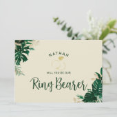 Tropisch Thema Ringdrager Voorstelkaart (Staand voorkant)