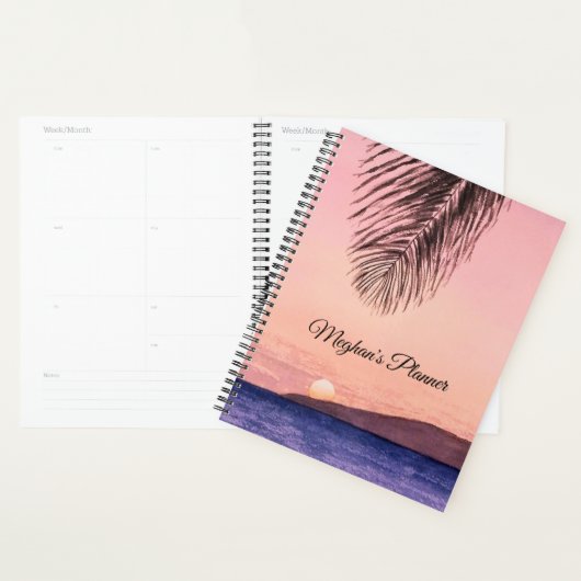 Tropisch thema, spiraalgebonden, standaard planner (Display)