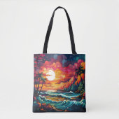 Tropisch thema tote bag (Voorkant)