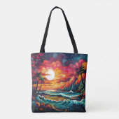 Tropisch thema tote bag (Achterkant)