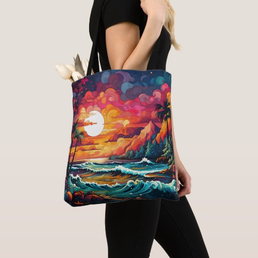 Tropisch thema tote bag (Dichtbij)