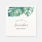 Tropisch thema Vrijgezellenfeest palmbladeren Servet (Voorkant)