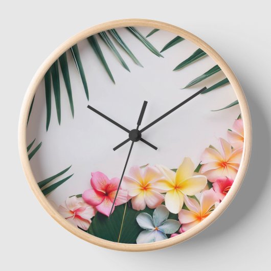 Tropisch-thema Wandklok (Voorkant)