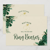 Tropisch Thema Wees onze Ringdrager Voorstelkaart (Voorkant / Achterkant)