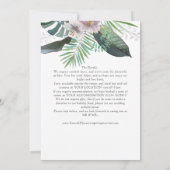 Tropisch thema zomer bruiloft kaart (Achterkant)