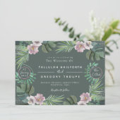 Tropisch thema zomer bruiloft uitnodiging (Staand voorkant)