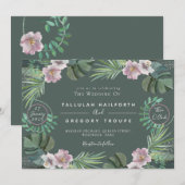 Tropisch thema zomer bruiloft uitnodiging (Voorkant / Achterkant)