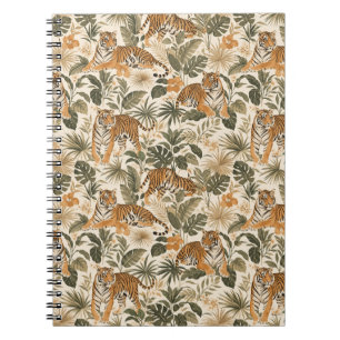 Tropisch Tiger Botanisch Spiraal Notebook Notitieboek