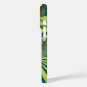Tropisch Tiger Hawaiian Palm Oerwoud Blauwgroen Case-Mate iPhone Case (Achterkant / Links)
