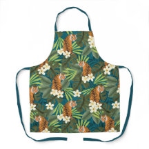 Tropisch Tiger Hawaiian Palm Oerwoud Blauwgroen