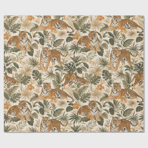 Tropisch Tijger Botanisch Inpakpapier