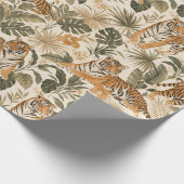 Tropisch Tijger Botanisch Inpakpapier (Hoek)