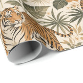 Tropisch Tijger Botanisch Inpakpapier (Rol Hoek)