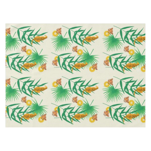 Tropisch tijgerpatroon tafelkleed (Voorkant (Horizontaal))