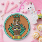 Tropisch Tiki Feest Hut Hawaï Feest Papieren Bordje (Feest)