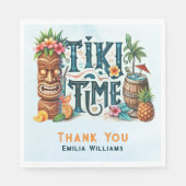 Tropisch Tiki Feest Trouw Luau Bruidsfeestje Servet (Voorkant)