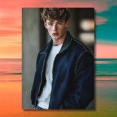 Tropisch Tiki Hawaiaans Luau Foto Afstuderen Kaart