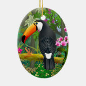 Tropisch Toco Toucan Bird Ornament (Achterkant)