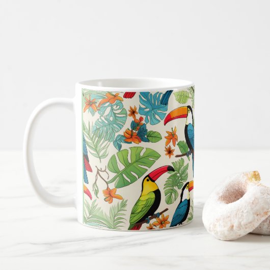 Tropisch Toekanendak Koffiemok (Met donut)