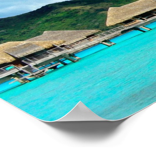 Tropisch toeval op het poster van Bora Bora panora (Hoek)