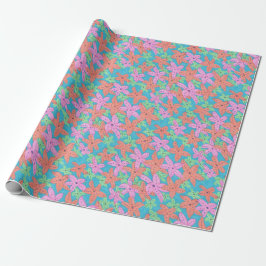 Tropisch toneelpatroon cadeaupapier