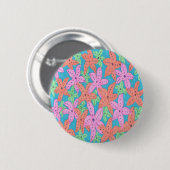 Tropisch toneelpatroon ronde button 5,7 cm (Voorkant /achterkant)