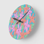 Tropisch toneelpatroon ronde klok (Hoek)