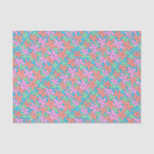 Tropisch toneelpatroon tissuepapier (Voorkant)