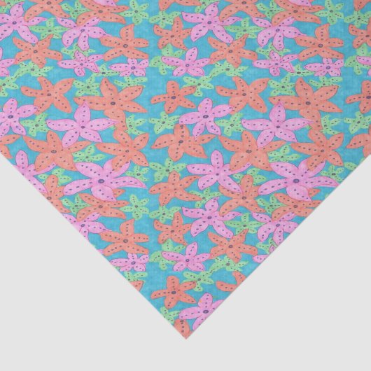 Tropisch toneelpatroon tissuepapier (Detail)