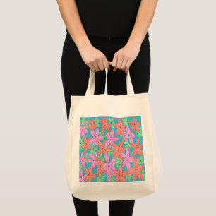 Tropisch toneelpatroon tote bag