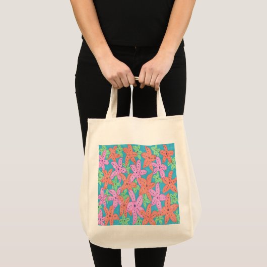 Tropisch toneelpatroon tote bag (Voorkant (product))