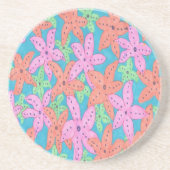 Tropisch toneelpatroon zandsteen onderzetter (Voorkant)