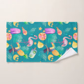 Tropisch Toucan Bird Pink Flamingo patroon Bad Handdoek (Handdoek)