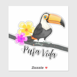 Tropisch Toucan Costa Rica Pura Vida Sticker