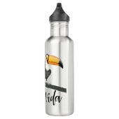 Tropisch Toucan Costa Rica Pura Vida Waterfles Waterfles (Rechts)