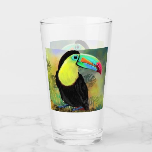 Tropisch Toucan glas (Voorkant)