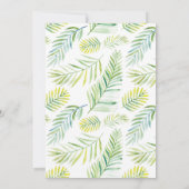 Tropisch toucan, hibiscus themed baby shower kaart (Achterkant)