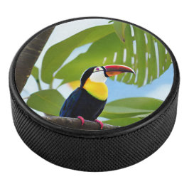 Tropisch toucan in een boom hockey puck
