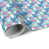 Tropisch toucan: levendig bloemenpatroon. cadeaupapier (Rol Hoek)
