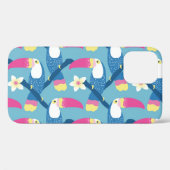 Tropisch toucan: levendig bloemenpatroon. Case-Mate iPhone case (Achterkant (horizontaal))
