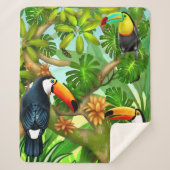 Tropisch Toucan Oerwoud Sherpa Blanket Sherpa Deken (Voorkant)