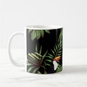 Tropisch  toucan, palmbladeren, bloemnaadloos koffiemok (Links)