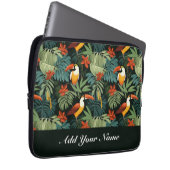 Tropisch Toucan Patroon Laptop Sleeve (Voorkant Rechts)