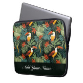 Tropisch Toucan Patroon Laptop Sleeve (Voorkant Links)