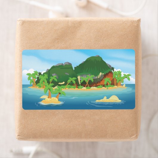 Tropisch Treasureiland Etiket (Insitu)