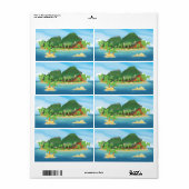 Tropisch Treasureiland Etiket (Full Sheet)